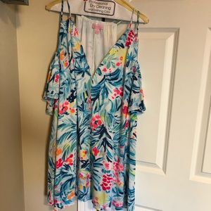 Flutter sleeve dress/ swim cover up
